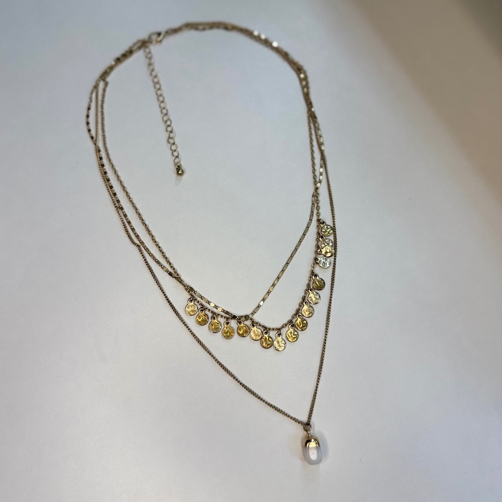 Chain Necklace Layered Set, Gold, 18" + 3"